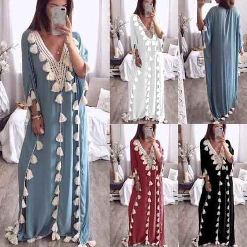 5XL Arabic Islamic Dubai Kaftan Abaya Middle Eastern Muslim Moroccan Kaftan Dress Indonesia Turkey Elegant Casual Robe Femme