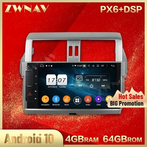 2 din Android 10.0 screen Car Multimedia player For Toyota Land Cruiser Prado 2014-2016 BT video GPS navi head unit auto stereo