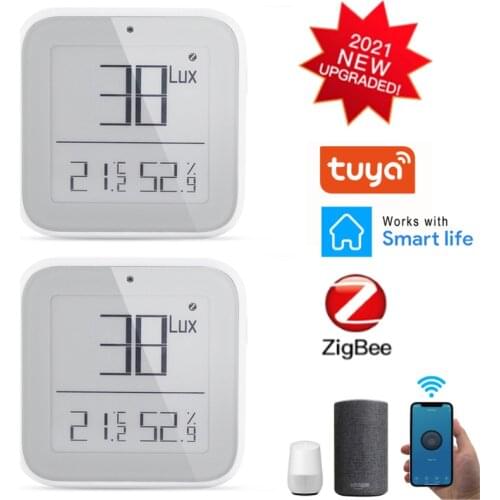 Tuya ZigBee Smart Home Temperature And Humidity Sensor With LED Screen Works With Smart Life And Tuya Zigbee Gateway Wholesale