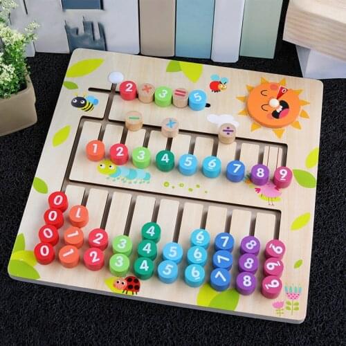 2020 Preschool Wooden Montessori Toys Digital Mathematics Baby Early Educational Toys Teaching Aids Math Toys for Children
