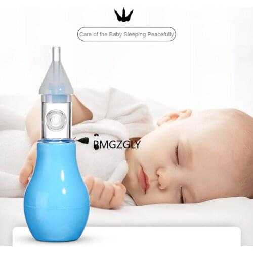 Infant silicone nasal aspirator pump type neonatal cold nasal mucus cleaner antibackflow baby nasal aspirator safe and non-toxic