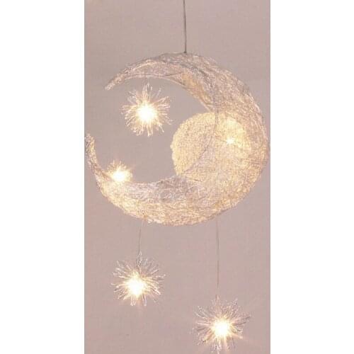 European style star and moon creative personality restaurant bar counter bedroom warm childrens room Pendant Lights LX101610