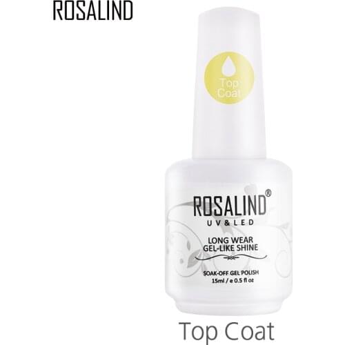 ROSALIND Top Gel 15ml Hybrid Foundation Primer Nail Polish All For Manicure Semi Permanent Top And Base Coat Gel Nail Art Design