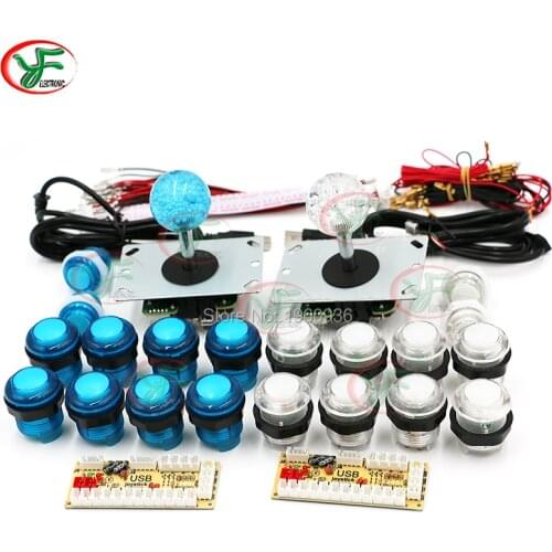 Perfect arcade kit PC/ Raspberry pi DIY set Jamme MAME Arcade Handle Controller Zero Delay USB Encoder With LED Push Button