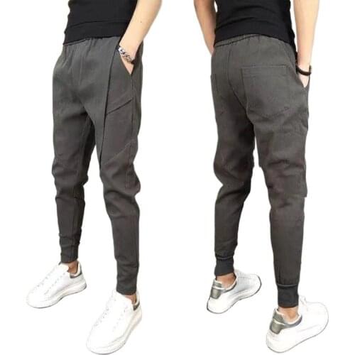 Summer Capris mens Korean loose youth fashion brand leisure Harem pants social small legged pants thin streetwear joggers