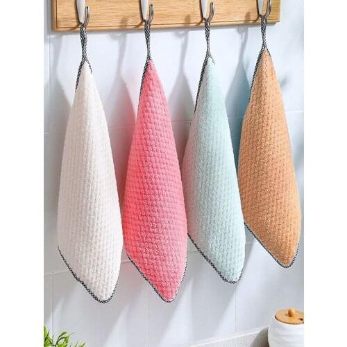 Kitchen Daily Dish Towel, Dish Cloth, Kitchen Rag, Non-stick Oil, Thickened Table Cleaning Cloth, Absorbent Scouring Pad