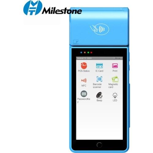 MHT-V6 Android pos terminal with printer card reader nfc 4g gprs mobile financial pos machines