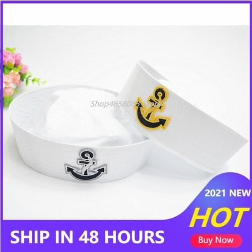 Navy Marine Skipper Ship Cap Unisex Sailors Ship Boat Captain Military Hat Costume Adults Party Fancy Dress for Adults and Kids