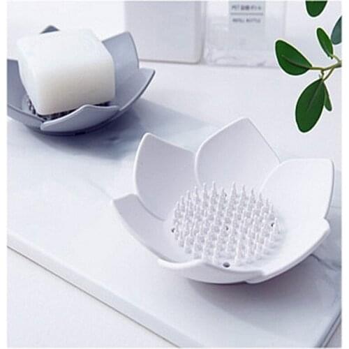 Soap Box Soap Tray Flexible Silicone Soap Dish Drain Punch-free Soap Box Bathroom Shower Sponge Storage Tray Bathroom Supplies