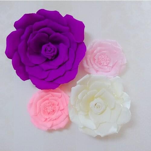 4 Piece Assorted Crepe Paper Flower Set Gallery Wall Decor Nursery Decor Girls Room Decor Floral Nursery Decor