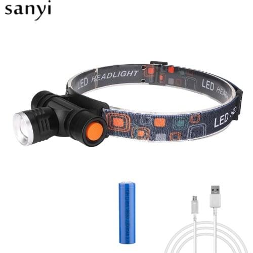 Waterproof LED headlamp Zoom Focus Head Lantern T6 LED work light 3 light mode with magnet headlight suit for fishing, camping