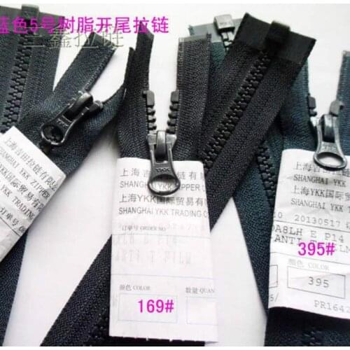 20 Pcs/lot Cheap Long Short Resin Dark Blue Ykk Zipper Single Open End Fasteners for Jacket Down Sewing Accessories Wholesale