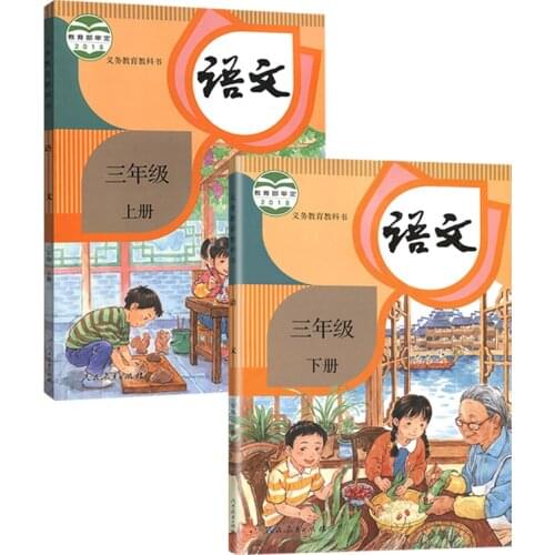 New 2 Books China Student Schoolbook Textbook Chinese PinYin Hanzi Mandarin Language Book Primary School Grade 3