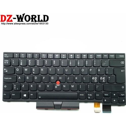 New/orig NDC Nordic Danish Norway Sweden Backlit Keyboard for Lenovo Thinkpad T470 A475 T480 A485 Teclado 01AX527 01AX568