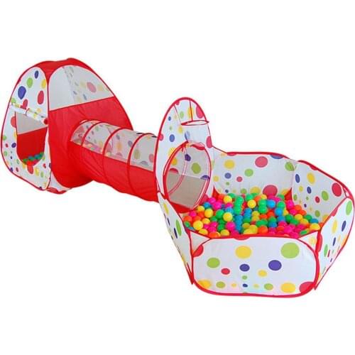Large Kids Tent House Baby Pool Tube Teepee Play Tent Children Ocean Ball Pool Pit Foldable Baby Pipeline Crawling Game House