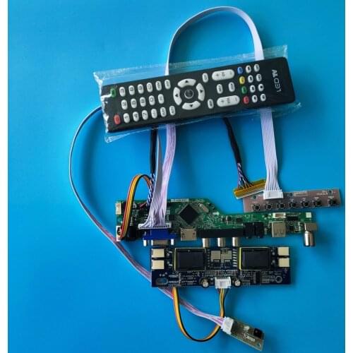 For LM201WE3-TLF1 Resolution 30pin 1680X1050 20.1" Interface USB Controller Board kit LCD Digital Signal AV TV card 4 lamps