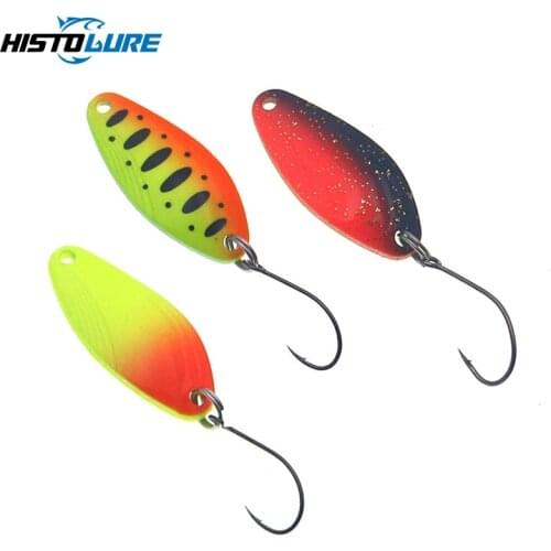 HISTOLURE 4.5g Metal Spoon Trout Fishing Lure Single Hook Micro Wobbler Bait Artificial Casting Lures For Bass Perch