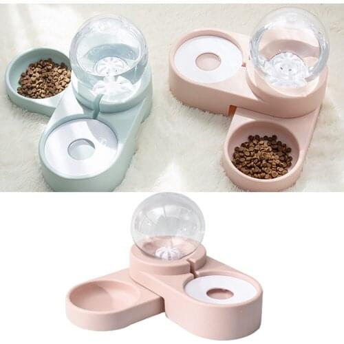 Cat Supplies Automatic Feeder Cat Bowl Double Bowl Automatic Drinking Water Pet Automatic Feeder Dog Bowl Dog Supplies