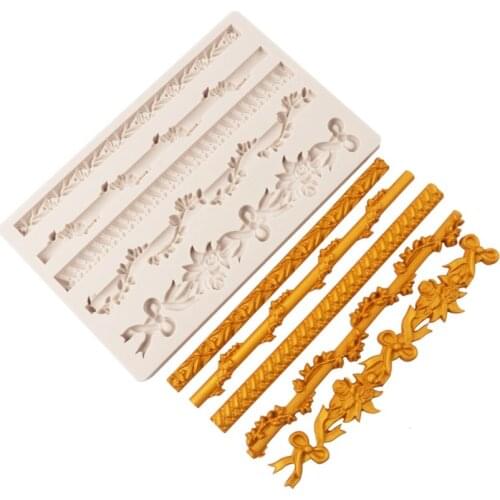 Laces Shape Silicone Mold Sugarcraft Cupcake Baking Mold Fondant Cake Decorating Tools