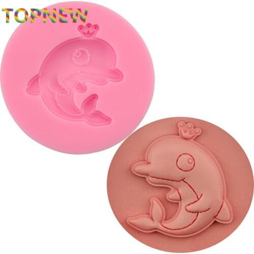 Dolphin shaped chocolate mold silicon mold Cake decoration mold No odor No oily be soiled Food grade material 2226