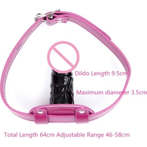 Open Mouth Gag Silicone Dildo Ball Gag in Mouth BDSM Bondage Sex Toys Fetish Slave Products for Woman Men Adult Sex Game