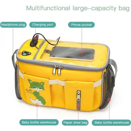 New Product Multifunctional Baby Stroller Organizer Bag Mummy Diaper Bag Hook Baby Carriage Waterproof Large Capacity Stroller A