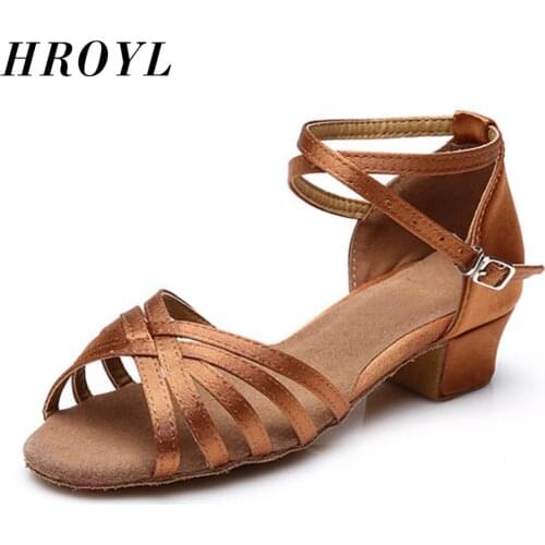 Free Shipping Brand New Childrens Ballroom Latin Tango Dance Shoes heeled Sale Promotion 5 kinds of colors 3.5cm Heels Black
