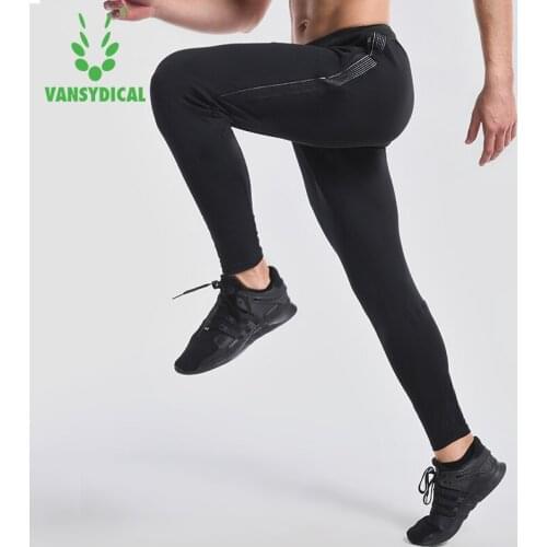 Vansydical 2018 New Skinny Sweatpants Breathable Men Workout Pants Men Running Pants Gyms Fitness Workout Pants Trousers Jogger