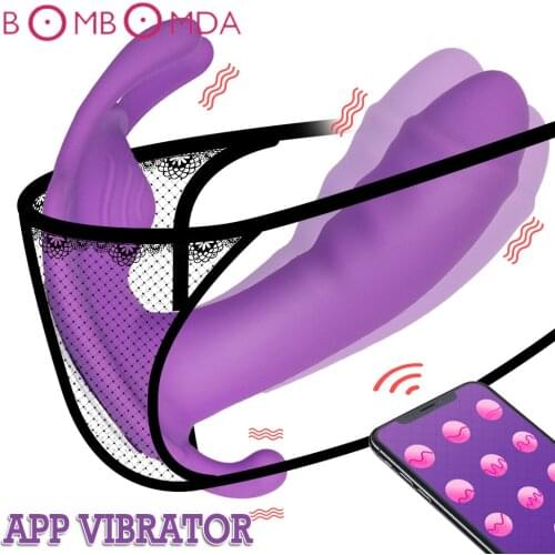 Wearable APP Vibrator For Women Dildo G Spot Clit Stimulator Wireless Remote Butterfly Vibrator Panties Strap on Dildo Vibrator