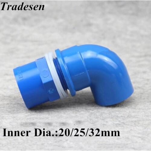 20/25/32mm Inner Diameter 90Degree Elbow PVC Aquarium Inlet Outlet Fitting Joint Head Water Pipe Fitting Connector For Fish Tank