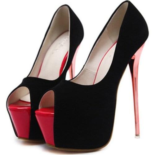 2021 Spring/Autumn Women Pumps high heels Womens Sexy Peep Toe Pumps Platform shoes Wedding Party shoes size 34-40