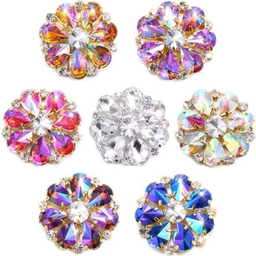 1pc 18mm Acrylic Snap Button 18mm Snap Buttons Colorful Beads High Grade Charms With Water Drop Beads DIY Jewelry Angel Button