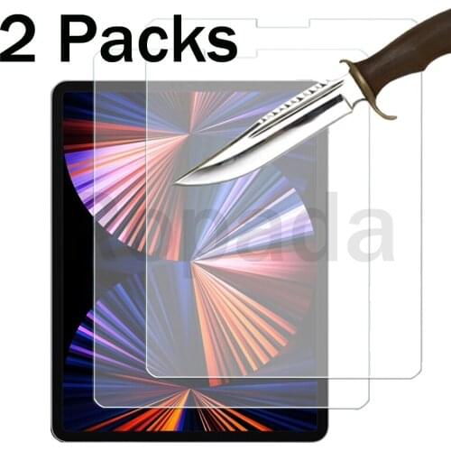 2 Packs 9H 2.5D Tempered Glass screen protector For iPad pro 12.9 2021 version 12.9'' Tablet Film