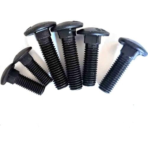 5pcs M8 Blackening 8.8 Level Carriage Screws Half Round Head Square Neck Bolts Shelf Bridge Screw Fasten Bolt 20mm-100mm Long