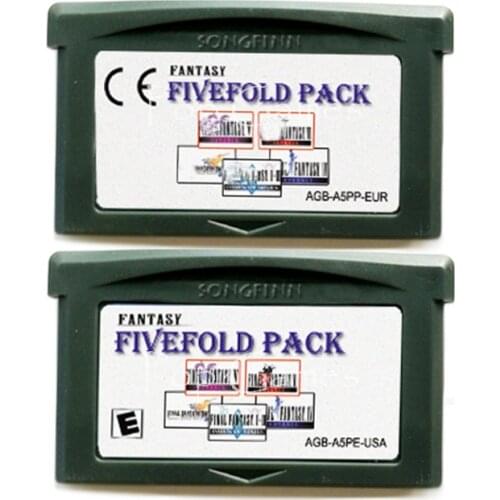 Fantasy Series 5 in 1 US/EU Version for 32 Bit Video Game Cartridge Console Card Handheld Player