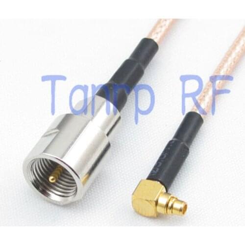 6in MMCX male right angle to FME male plug RF adapter connector 15CM Pigtail coaxial jumper cable RG316 extension cord