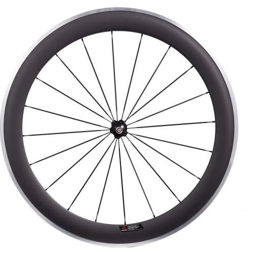 700C 60x23mm Clincher Carbon Wheel with Aluminium Alloy Brake Track Novatec a271sb a291sb R13 R36 20 Holes Front Wheel