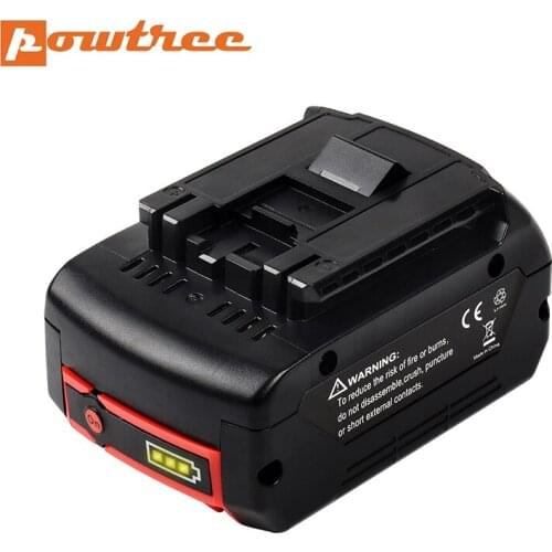 Powtree For Bosch 18V 4000mAh Power Tools Battery Rechargeable Batteries Cordless for Bosch Drill BAT609 BAT618 3601H61S10