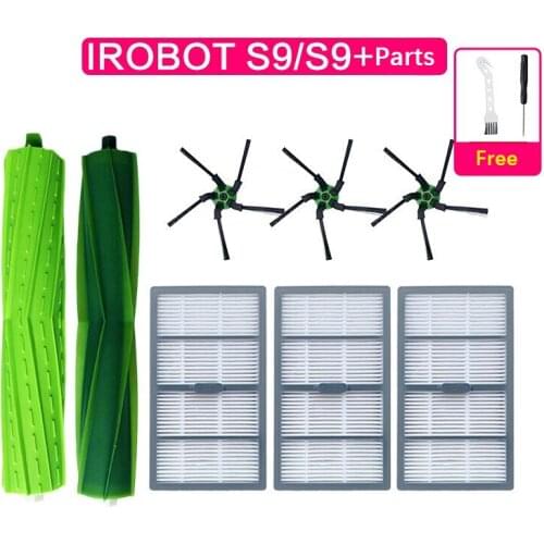 Accessories For irobot S9/S9+ Series vacuum cleaner parts roller brush,side brush,Filter