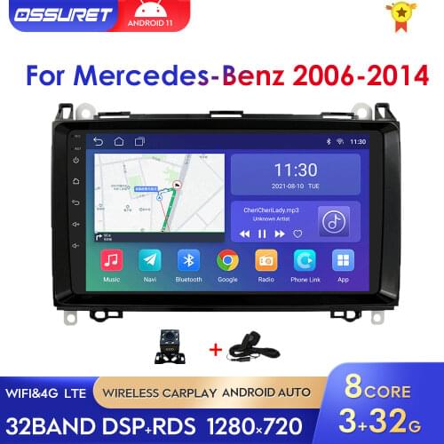 4G 64G Android10 Car Multimedia player GPS Autoradio For Mercedes Benz W169 A150 A160 A170 W245 B160 B170 W639 W906 Sprinter PX5