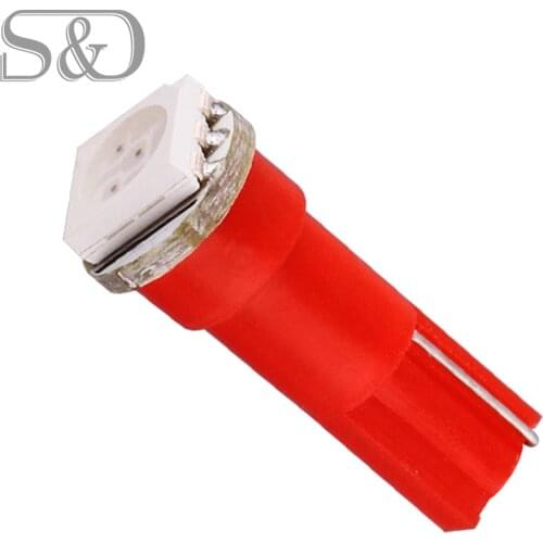 T5 1 SMD Red Dashboard Wedge LED Car Light Bulb Lamp 74 dash led car bulbs interior Lights Car Light Source parking 12V