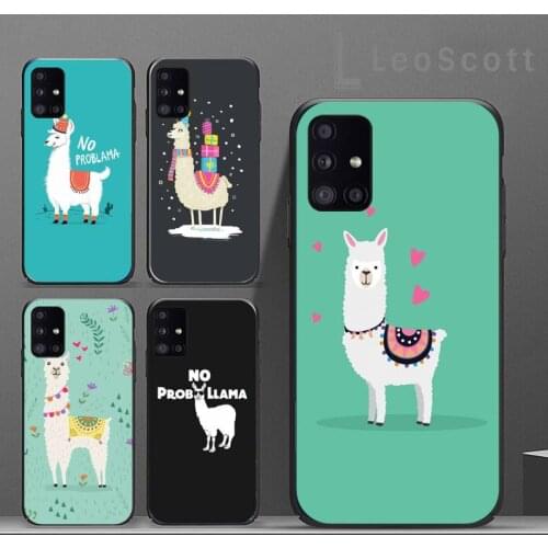 Cut Alpaca Sheep Phone Case For Samsung A40 A31 A50 A51 A71 A20E A20S S8 S9 S10 S20 Plus note 20 ultra