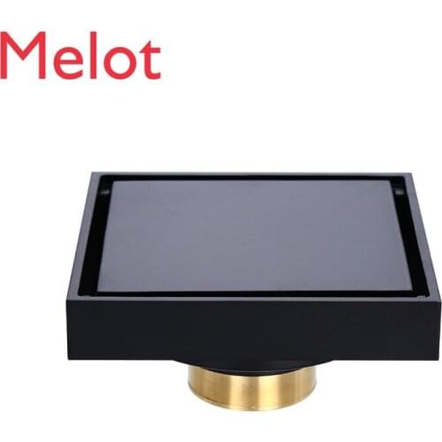 Black Copper European-Style Floor Drain Deodorant Floor Drain Bathroom Shower Room Floor Drain Washing Machine Floor Drain