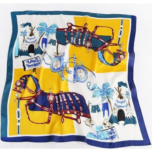 KOI LEAPING horse printing decorative shield sunscreen scarf multifunctional fashion can retro hairband scarf literary
