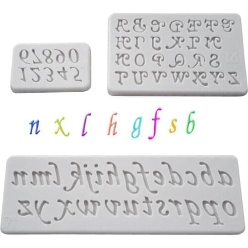 Numbers Letters Silicone Mold Sugarcraft Cupcake Baking Mold Fondant Cake Decorating Tools