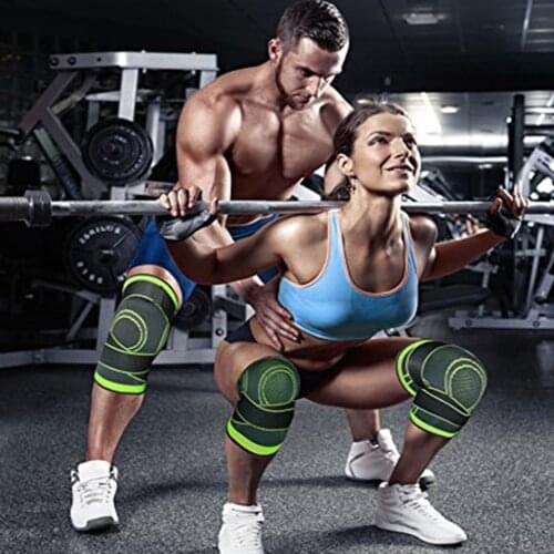 Men Women Knee Support Compression Sleeves Joint Pain Arthritis Relief Running Fitness Elastic Wrap Brace Knee Pads With Strap