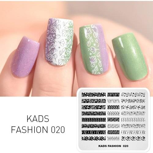KADS Nail Stamping Plate Fashion 020 Beauty Nail Art Stamp Template DIY Image Template Manicure Stamping Plate Stencil Tools