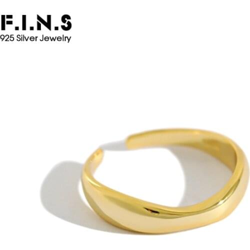F.I.N.S Irregular Twist Silver Ring 925 Stackable Female Finger Rings Korean Fashion Engagement Rings for Women Fine Jewelry