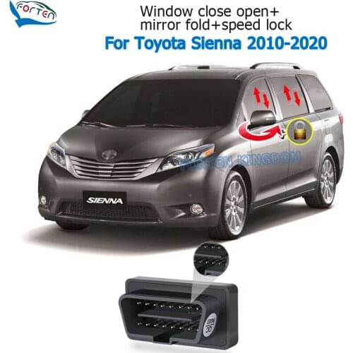 Forten Kingdom Car Auto Window Closer & Open Side Mirror folder unfold and Speed Lock Kit For Toyota Sienna 2010-2021