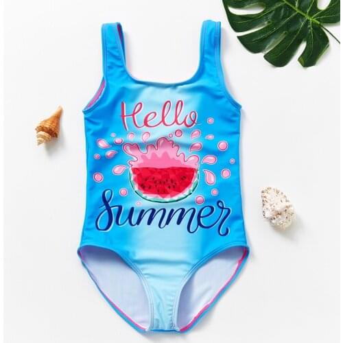 New Arrival 1~8Year Toddler Baby Girls Swimwear Watermelon print Girls Swimsuit Children Swimwear Kids Beachwear Swim outfit